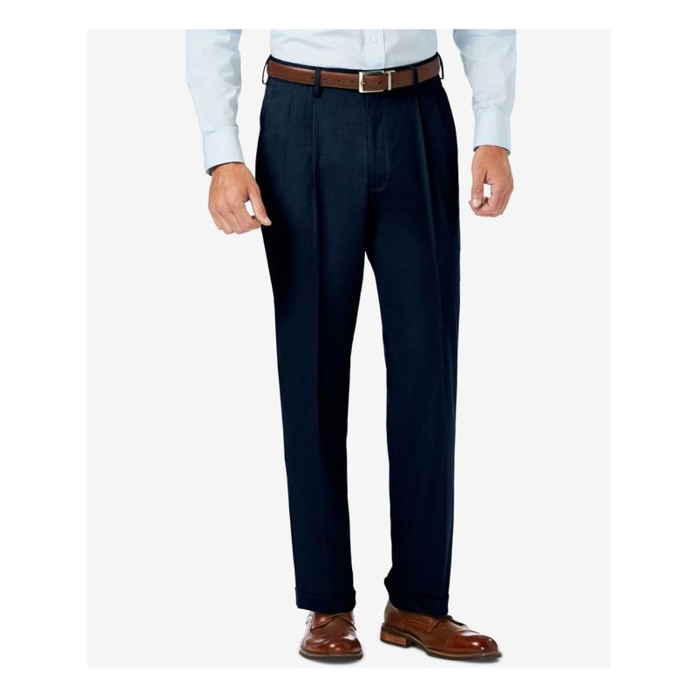 J.M. HAGGER Mens Navy Classic Fit Pants 44 X 32